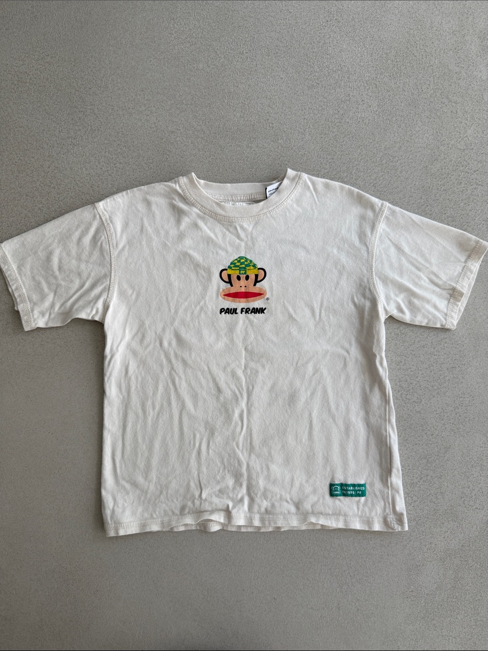 Paul Frank White Tee with Green Julius Graphic